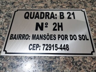 Placas para residncia em aco inox Cuiab Sul Servicos especializados no [***] 