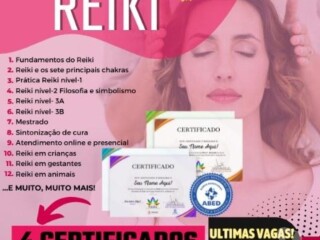 Curso de Reiki do Nivel 1 ao Mestrado Certificado pela ABRAT Maceio AL cursos tcnicos enfermagem esttica profissionalizantes [***] 