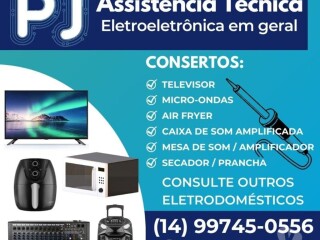 Consertos de TV, Audio, Micro-ondas, Air Fryer. Bauru SP - Pintor de parede e reformas 