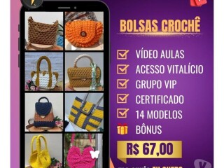 Curso Online Bolsas Vip de Crochê Centro-Sul - cursos técnicos enfermagem, estética, profissionalizantes - 331539133 | Vivalocal